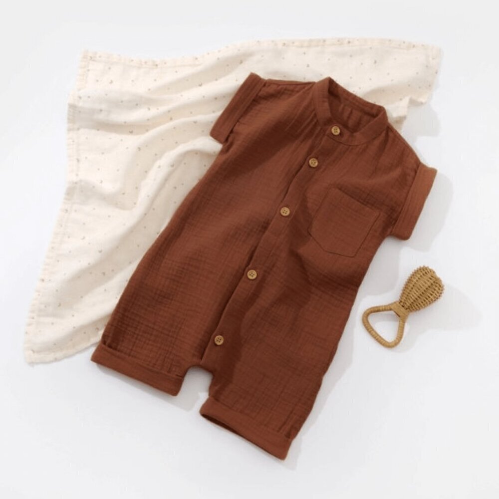100% Organic Cotton Sleveless Romper - Picture 6 of 9
